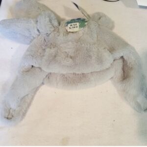 NWT Astor Accessories Teddy Bear Ear Faux Fut Hat and Mittens